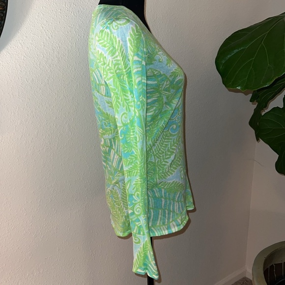 LILLY PULITZER Women’s LUNDEN LEAF LIGHTWEIGHT COTTON SEMI-SHEER SWEATER Medium - Picture 9 of 16